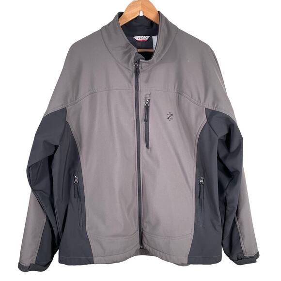 IZOD Performx Men's Jacket XXLGray Stretch Full Zip Golf Activewear - Picture 1 of 14